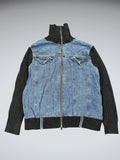KiKit Studio Black Knit Sweater with Denim Front (L)