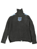 KiKit Studio Black Knit Sweater with Denim Front (L)