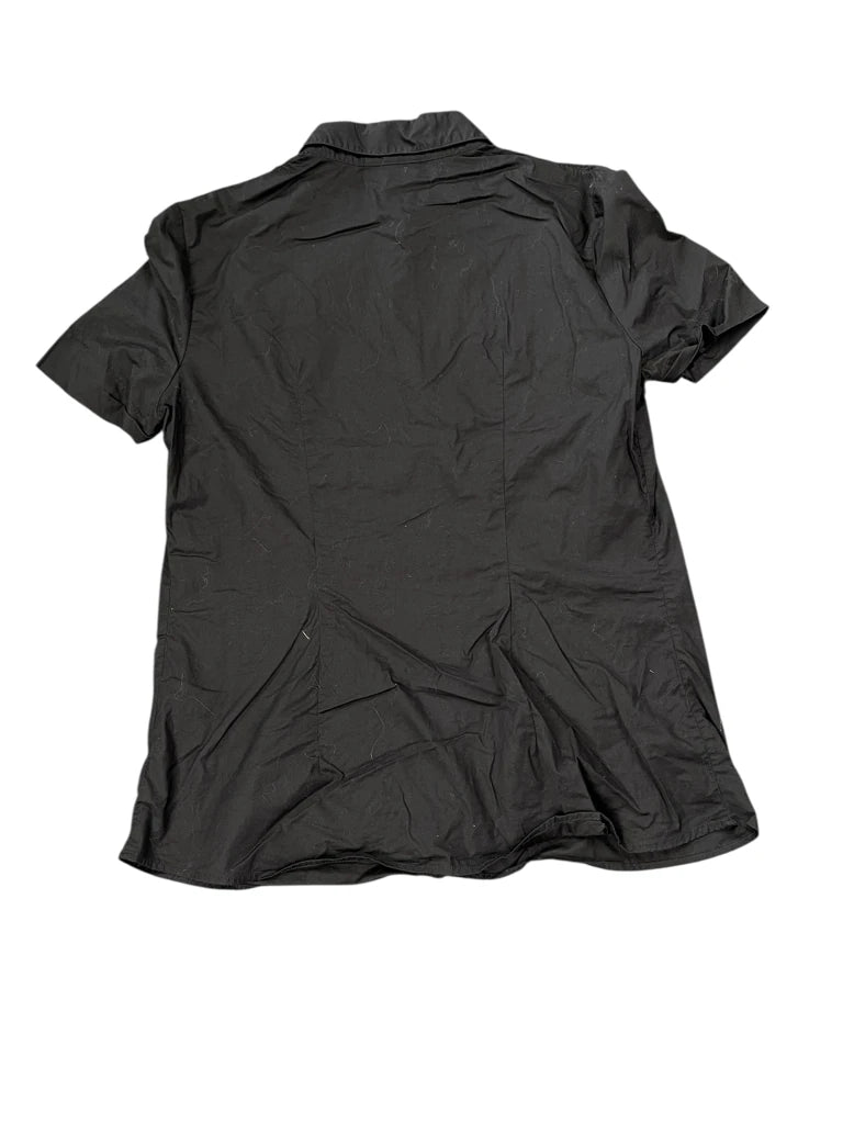 Lacoste Black Cotton Button-Up Shirt (S)