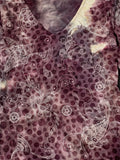 V-cut pink paisley pattern blouse by Dressbarn (ONESIZE)
