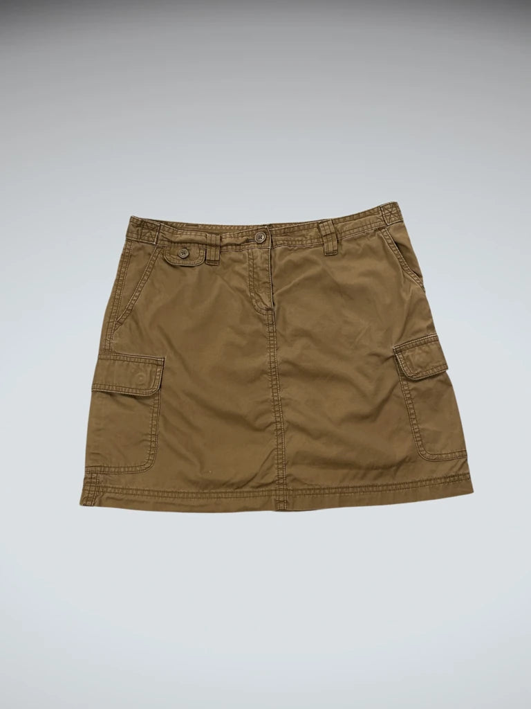Khaki Utility Cotton Mini Skirt (M)
