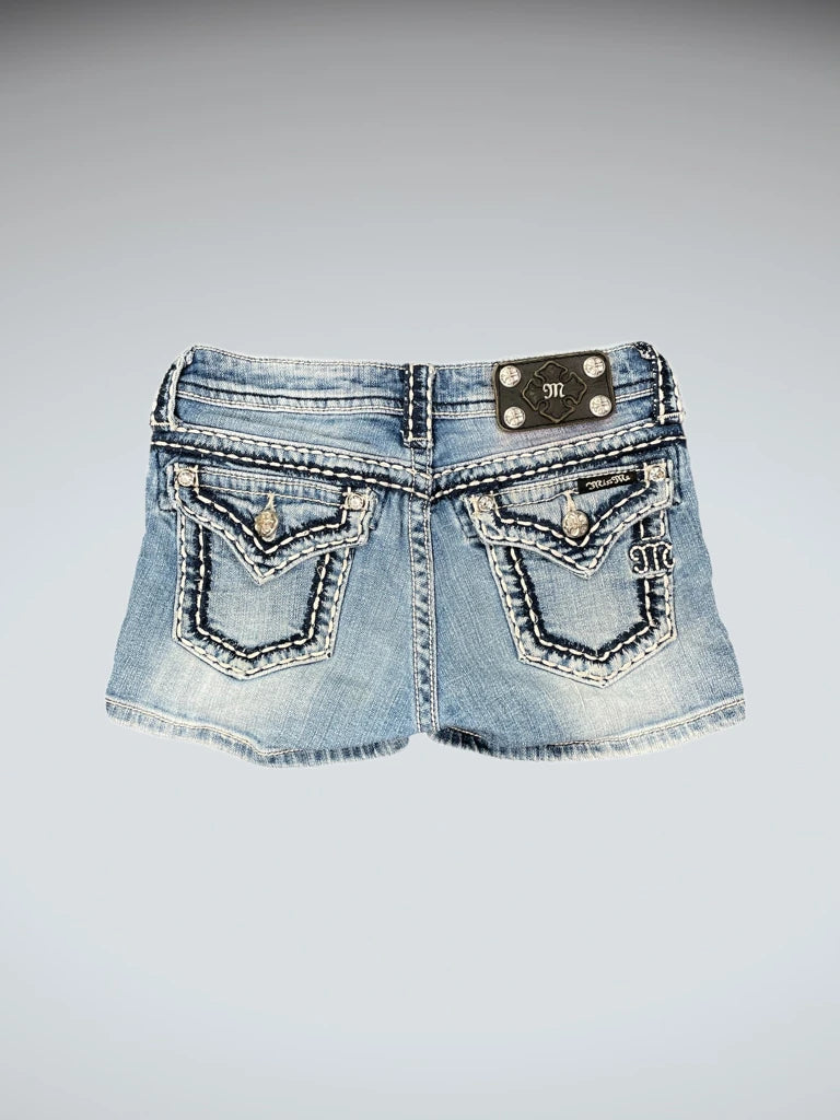 Miss Me Black Cutoff Denim Hotpants (XS)