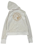 True Religion Beige Velour Zip Hoodie (M)