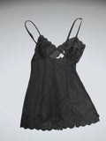Sultry Black Lace Babydoll Lingerie Top (XS)