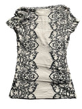 Baroque Print Ruched Top (M)