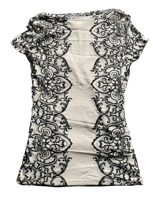 Baroque Print Ruched Top (M)