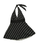 Black Striped Halter Dress Top (XXS)