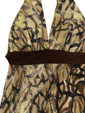 Gold brown pattern top (M)