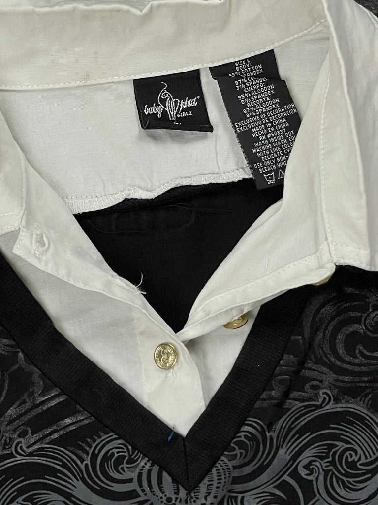 Baby Phat Layered Graphic Gold Panther Shirt (XS)