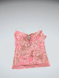 Pink Floral Lace Camisole (S)