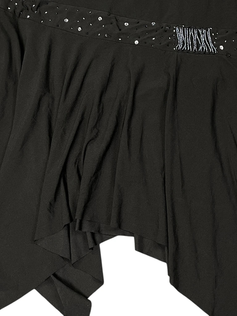 Midnight Sparkle Handkerchief Skirt (XL)