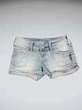 Light Blue Distressed Denim Hotpants (M)