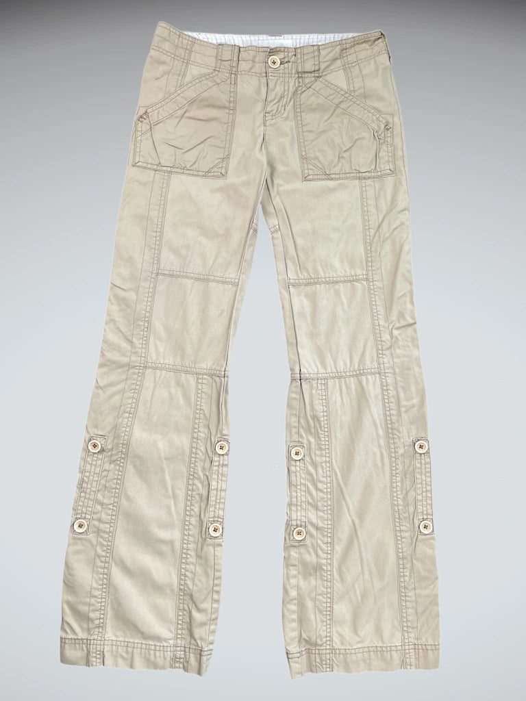 Abercrombie Olive Green Straight-Leg Cargo Pants (XS)