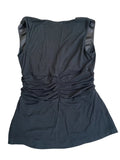 night flow – deep v black tank (S)