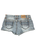 Zanadi Light Wash Rolled Hem Denim Hotpants (L)