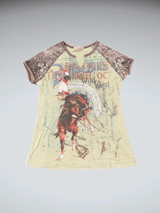 Rhinestone buffalos bills top (M)