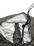 Black White Geometric Halter Top (S)
