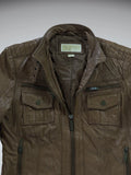 Michael Kors Brown Genuine Leather Jacket Women (M)