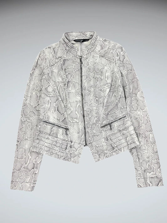 White House Black Market Snakeskin Moto Jacket (XS)