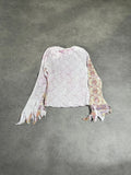 long sleeve flower top (L)