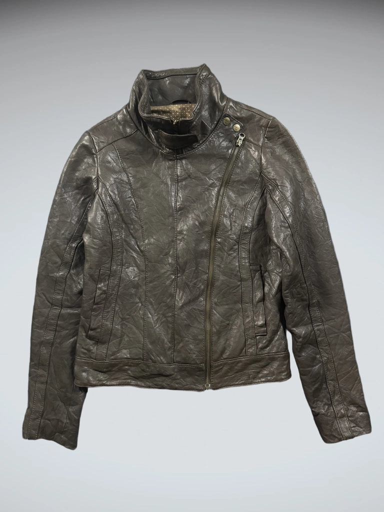 Le Tempe de Paris Washed Brown Grey Jacket (XS)