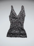 Dark Purple Lace Floral Top (XXS)