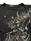 Y2K Black Graphic Ed Hardy Style Tee (S)