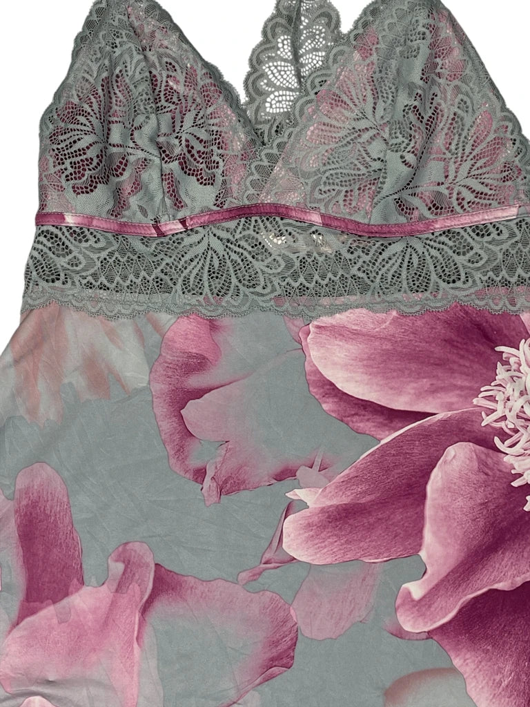 Pink Flower Lingerie Top (XS)