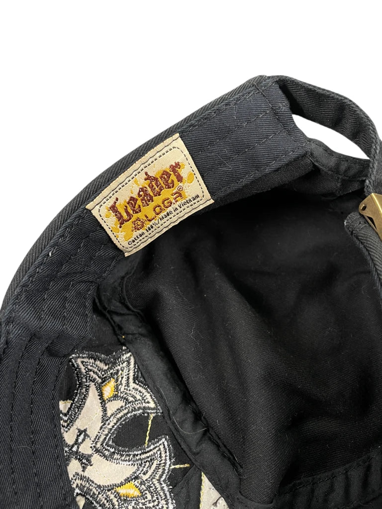 Black and Gold Cross Stitch Cap (ONESIZE)