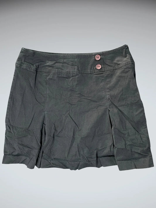 St. Johns Bay Dark Chino Skirt with Button Detail (M)