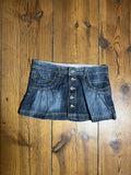 Blue Denim Skirt with Buttons
