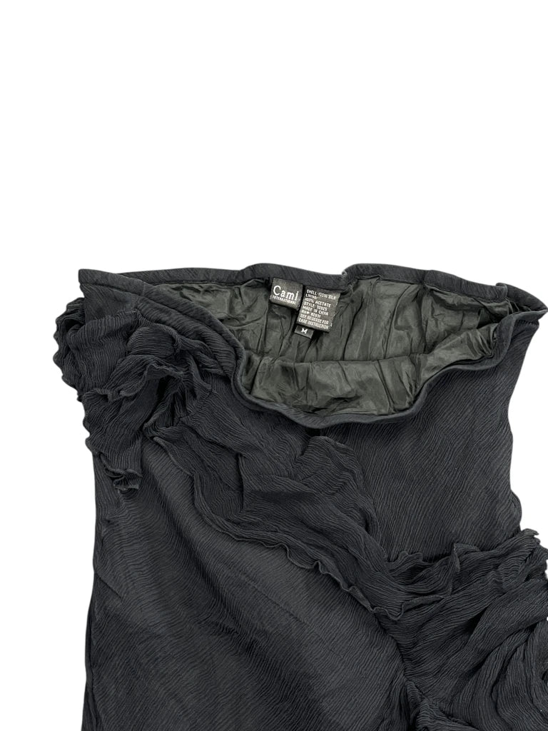 Midnight Satin Slip Dress (M)