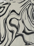 White marble print long sleeve top (S)