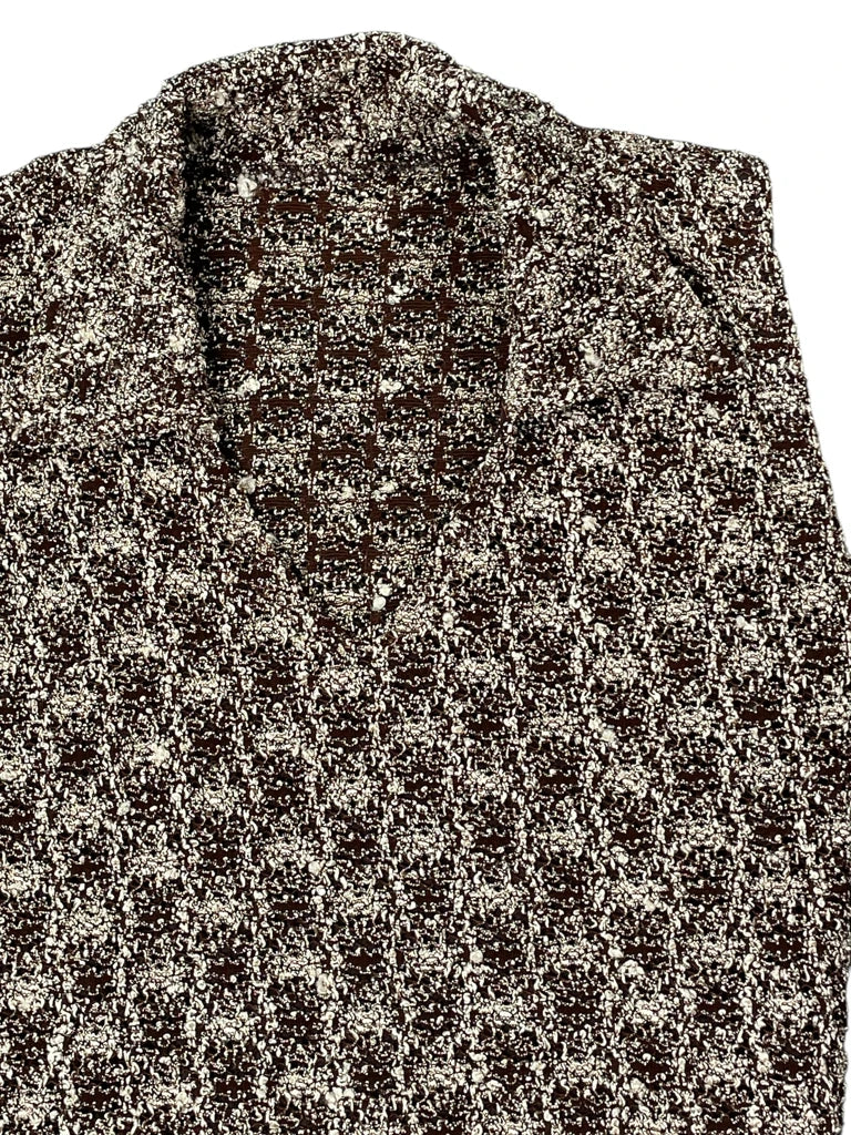 Golden Brown V-Cut Satin Top (S)