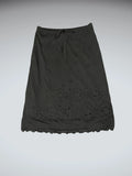 QQ Fashion Embroidered Black Skirt (S)