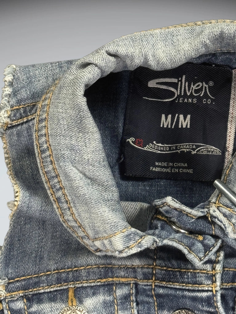 Silver Jeans Classic Blue Denim Vest Women (M)