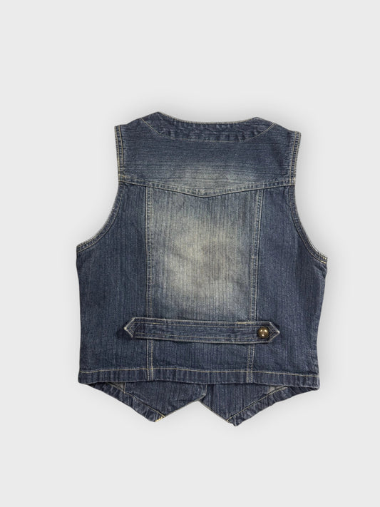 BCIH Buttoned Blue Denim Vest Women (M)
