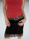 Brown Satin Skirt