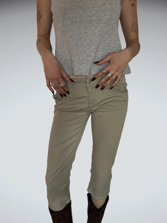 Beige 3/4 Pants