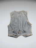 Liz Wear Light Blue Vintage Denim Vest Women (M)