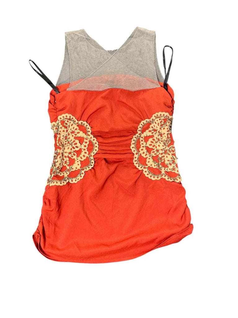 Lace Detail Two Tone Top (S)