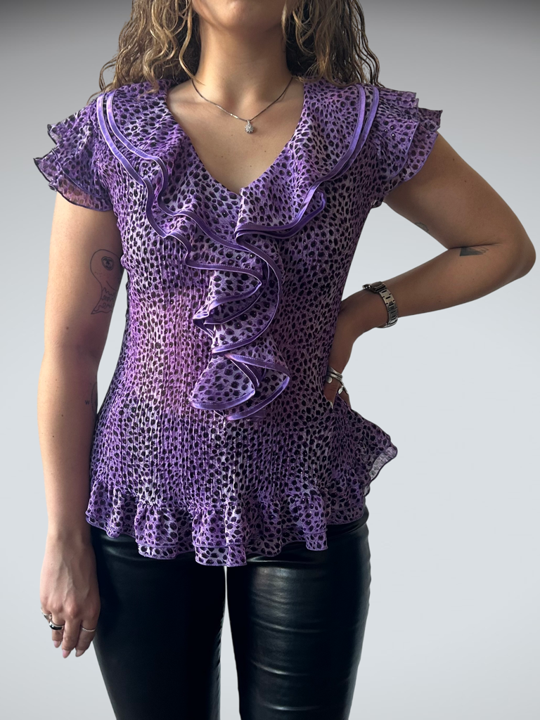 Purple leopard top