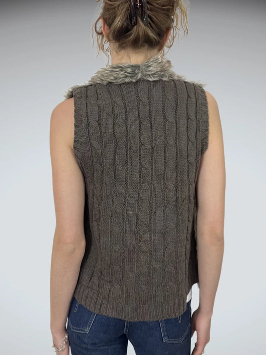 Faux fur vest