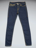 Dark Blue Bootcut Jeans with Iconic Stitching (S)