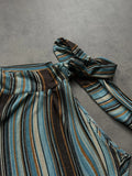 Y2k striped blue top