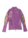 Ed Hardy Purple Skull Tattoo Zip Jacket (M)