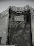 WhetBlu Grey Genuine Leather Racing Jacket Women (S)