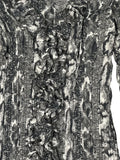Y2K blue snakeskin ruffle mini dress (M)