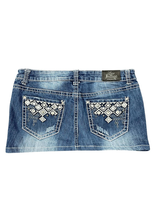 Love Indigo Premium Light Wash Denim Hotpants (L)