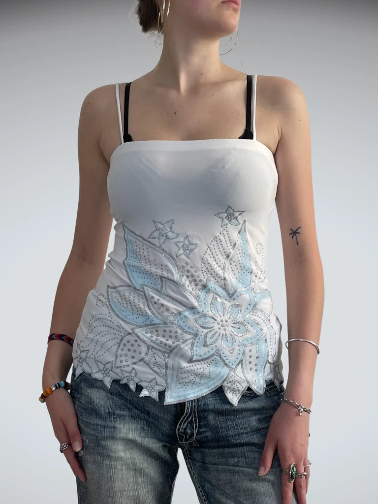 ice fairy – y2k sparkle tank (L)